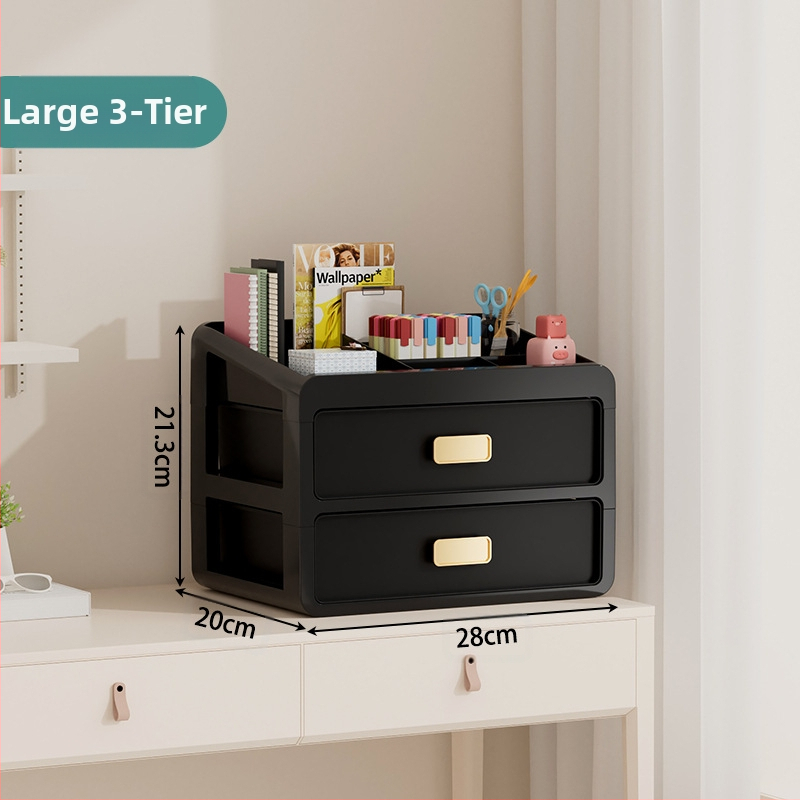 Plastična kutija za kozmetiku s ladicom ispod stola, japanskog stila organizator njege kože, velik kapacitet