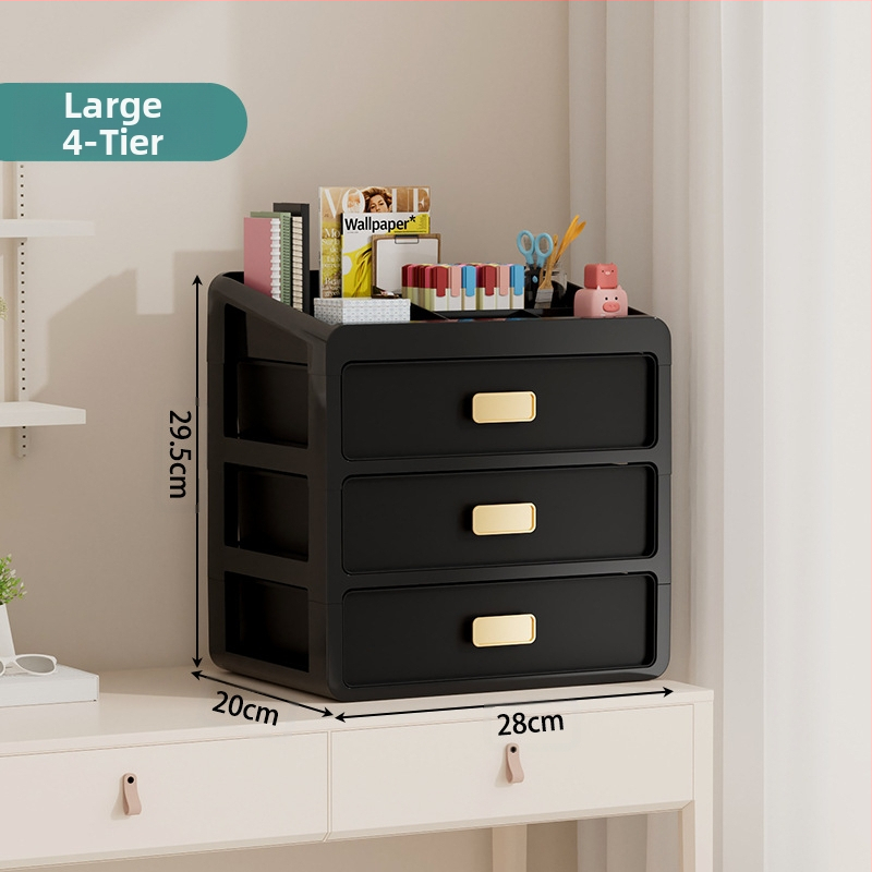 Plastična kutija za kozmetiku s ladicom ispod stola, japanskog stila organizator njege kože, velik kapacitet