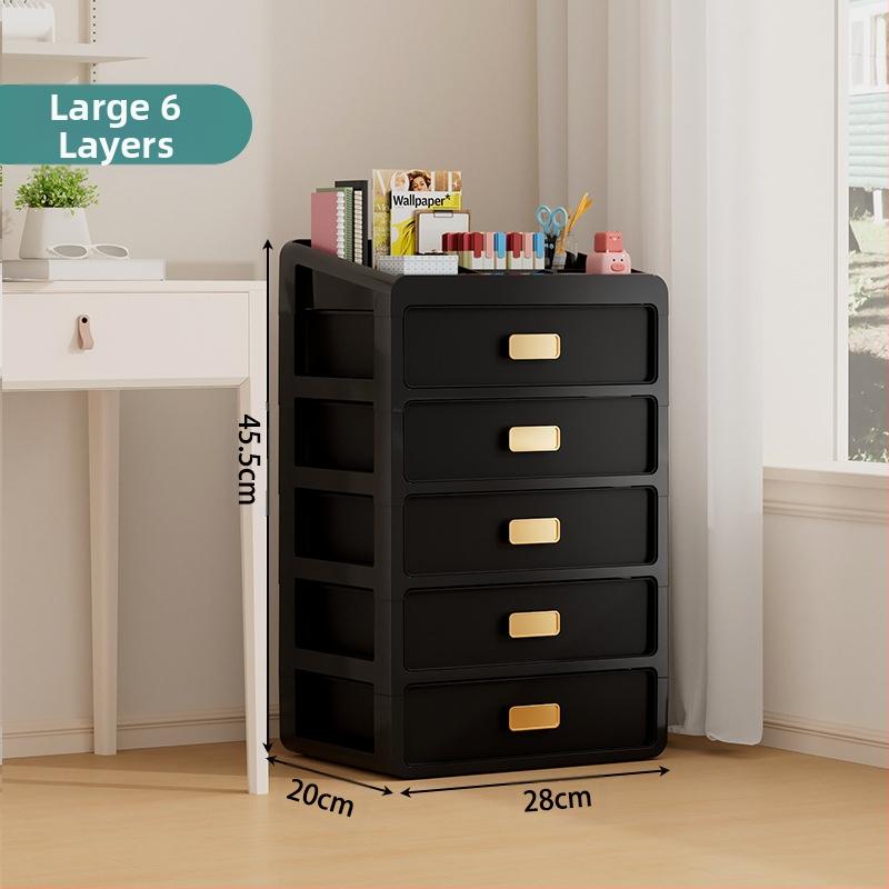 Plastična kutija za kozmetiku s ladicom ispod stola, japanskog stila organizator njege kože, velik kapacitet