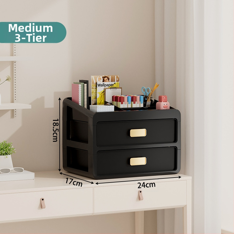 Plastična kutija za kozmetiku s ladicom ispod stola, japanskog stila organizator njege kože, velik kapacitet