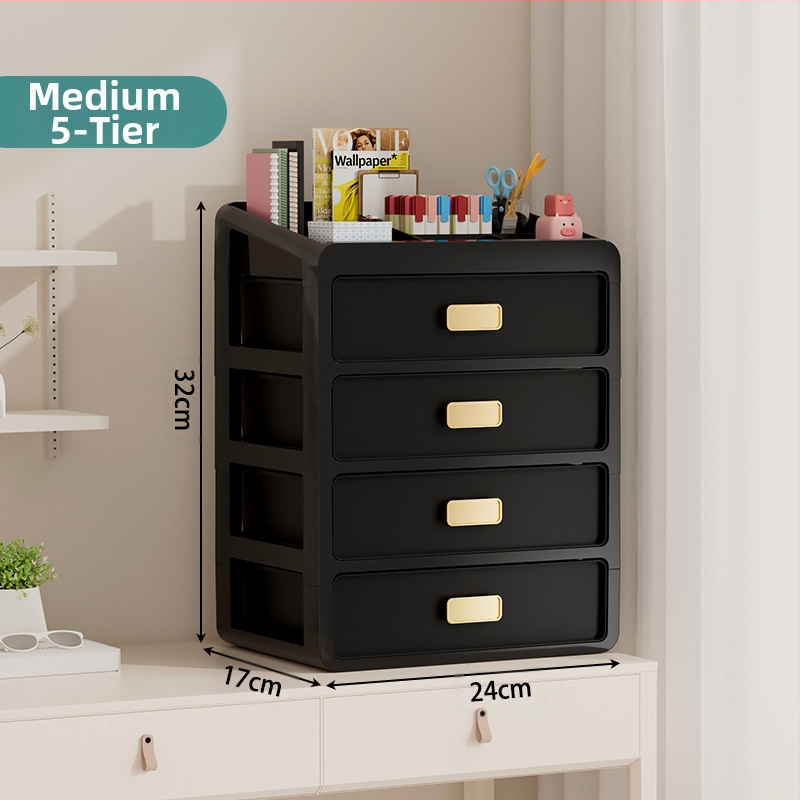 Plastična kutija za kozmetiku s ladicom ispod stola, japanskog stila organizator njege kože, velik kapacitet