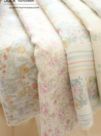 Памучна двуслойна марля за дрехи и спално бельо, корейски стил флорална шарка, майчино-бебешка класа, ръчно изработено