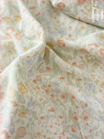 Памучна двуслойна марля за дрехи и спално бельо, корейски стил флорална шарка, майчино-бебешка класа, ръчно изработено