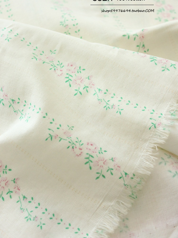 Памучна двуслойна марля за дрехи и спално бельо, корейски стил флорална шарка, майчино-бебешка класа, ръчно изработено