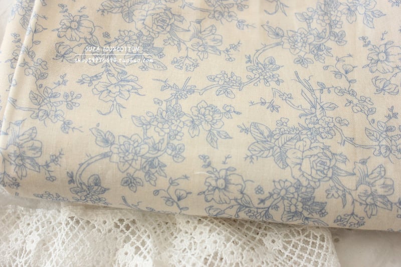 Памучна двуслойна марля за дрехи и спално бельо, корейски стил флорална шарка, майчино-бебешка класа, ръчно изработено