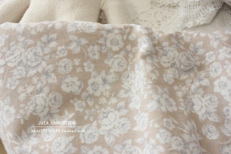 Памучна двуслойна марля за дрехи и спално бельо, корейски стил флорална шарка, майчино-бебешка класа, ръчно изработено