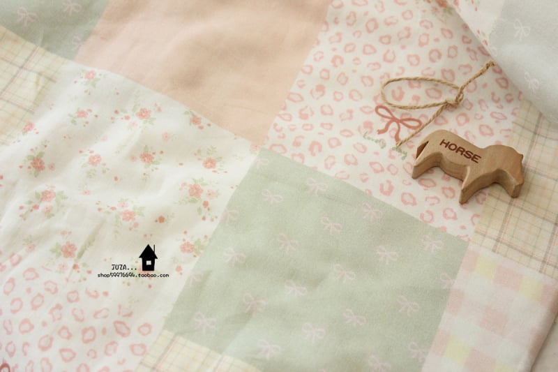 Памучна двуслойна марля за дрехи и спално бельо, корейски стил флорална шарка, майчино-бебешка класа, ръчно изработено