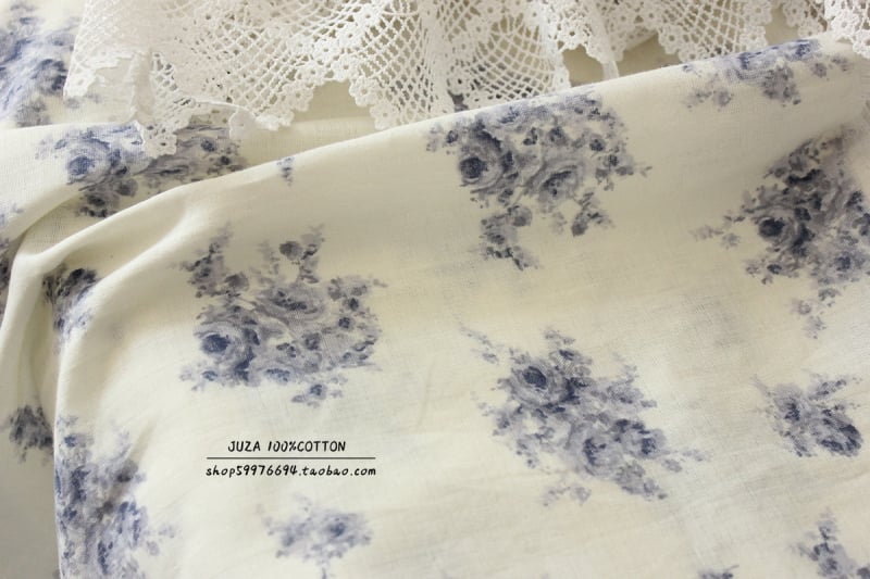 Памучна двуслойна марля за дрехи и спално бельо, корейски стил флорална шарка, майчино-бебешка класа, ръчно изработено