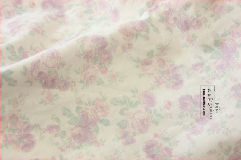 Памучна двуслойна марля за дрехи и спално бельо, корейски стил флорална шарка, майчино-бебешка класа, ръчно изработено