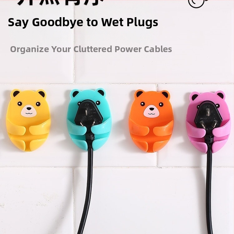 Viacúčelový háčik na zásuvku s lepiacou vrstvou, bez vrtania, organizér káblov do kuchyne