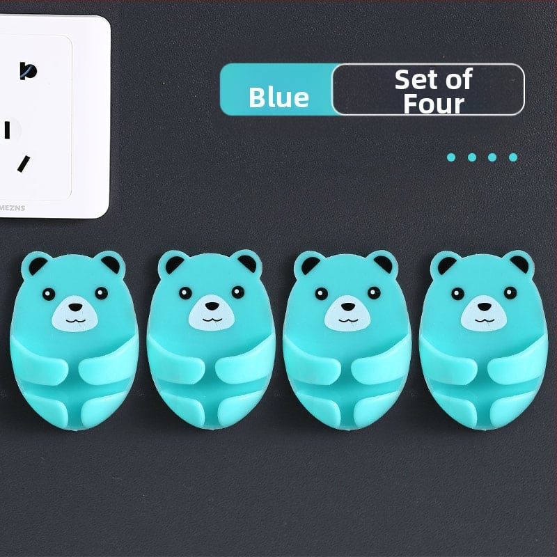 Cuier multifuncțional pentru priză cu bandă adezivă, organizator de cabluri pentru bucătărie, montaj fără găuri