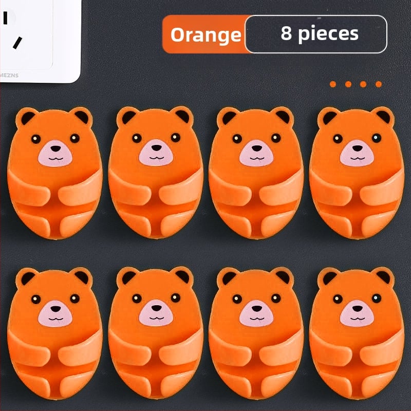 Cuier multifuncțional pentru priză cu bandă adezivă, organizator de cabluri pentru bucătărie, montaj fără găuri