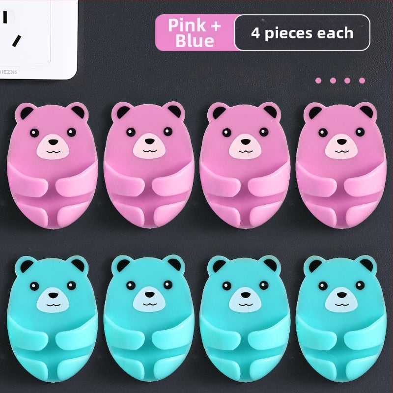 Cuier multifuncțional pentru priză cu bandă adezivă, organizator de cabluri pentru bucătărie, montaj fără găuri