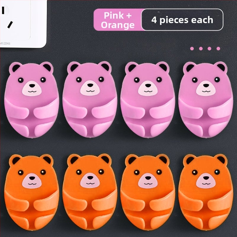 Cuier multifuncțional pentru priză cu bandă adezivă, organizator de cabluri pentru bucătărie, montaj fără găuri