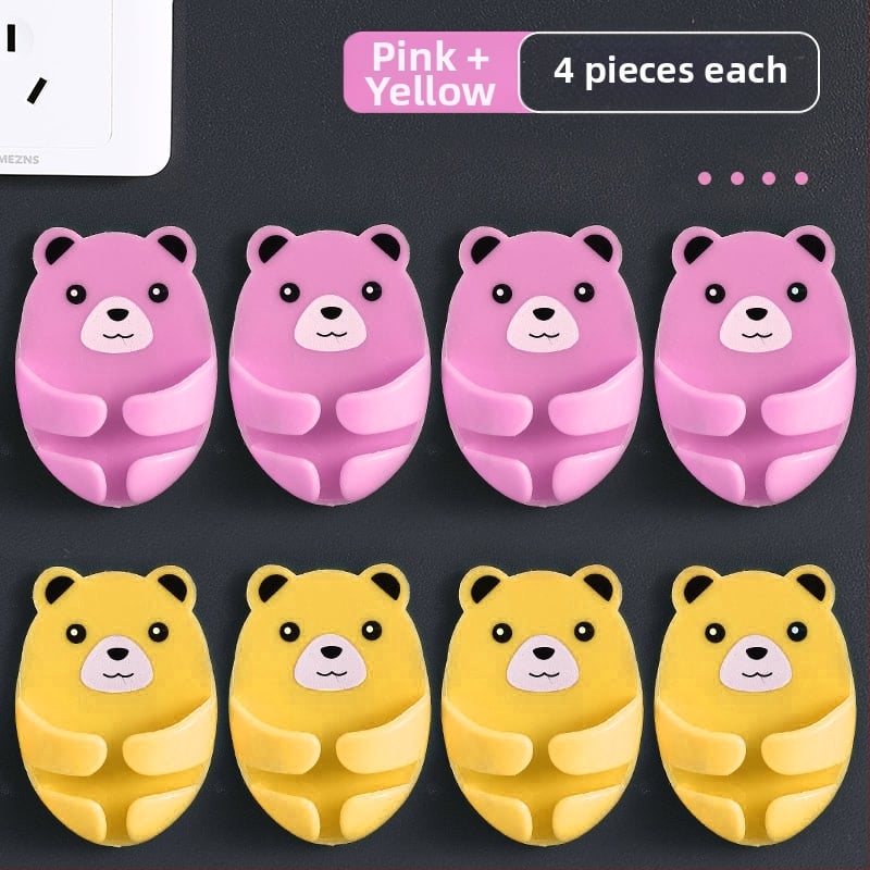 Cuier multifuncțional pentru priză cu bandă adezivă, organizator de cabluri pentru bucătărie, montaj fără găuri