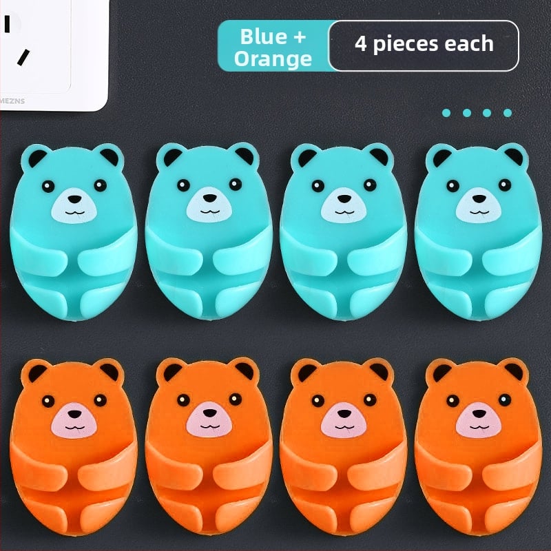 Cuier multifuncțional pentru priză cu bandă adezivă, organizator de cabluri pentru bucătărie, montaj fără găuri