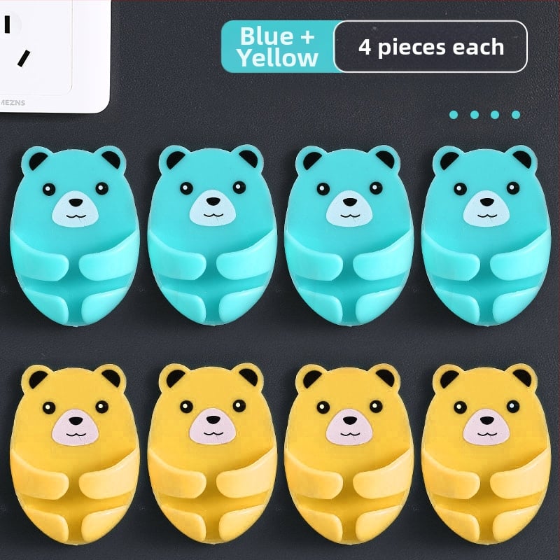 Cuier multifuncțional pentru priză cu bandă adezivă, organizator de cabluri pentru bucătărie, montaj fără găuri