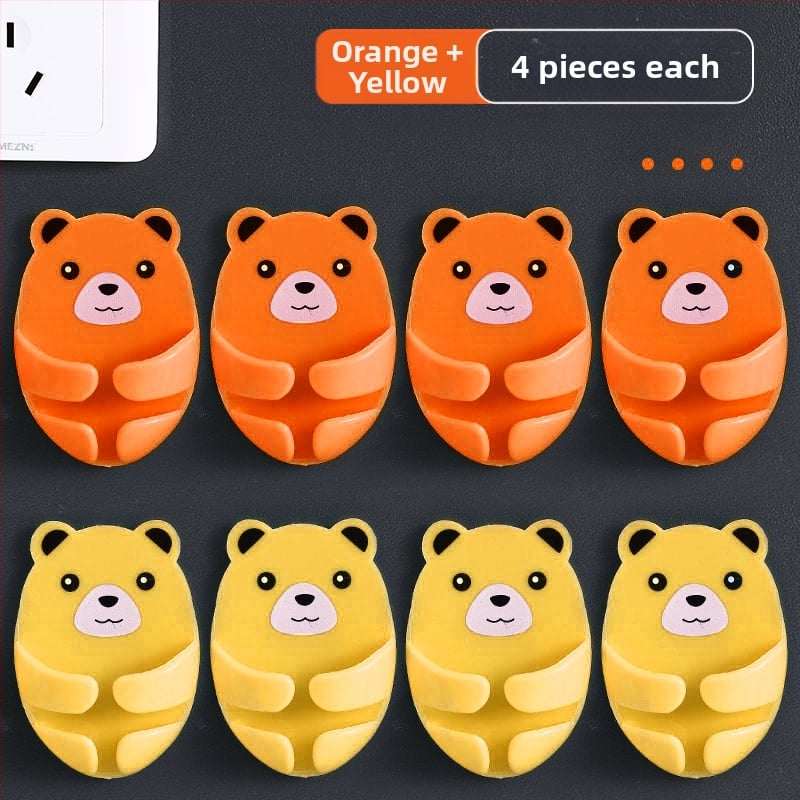 Cuier multifuncțional pentru priză cu bandă adezivă, organizator de cabluri pentru bucătărie, montaj fără găuri