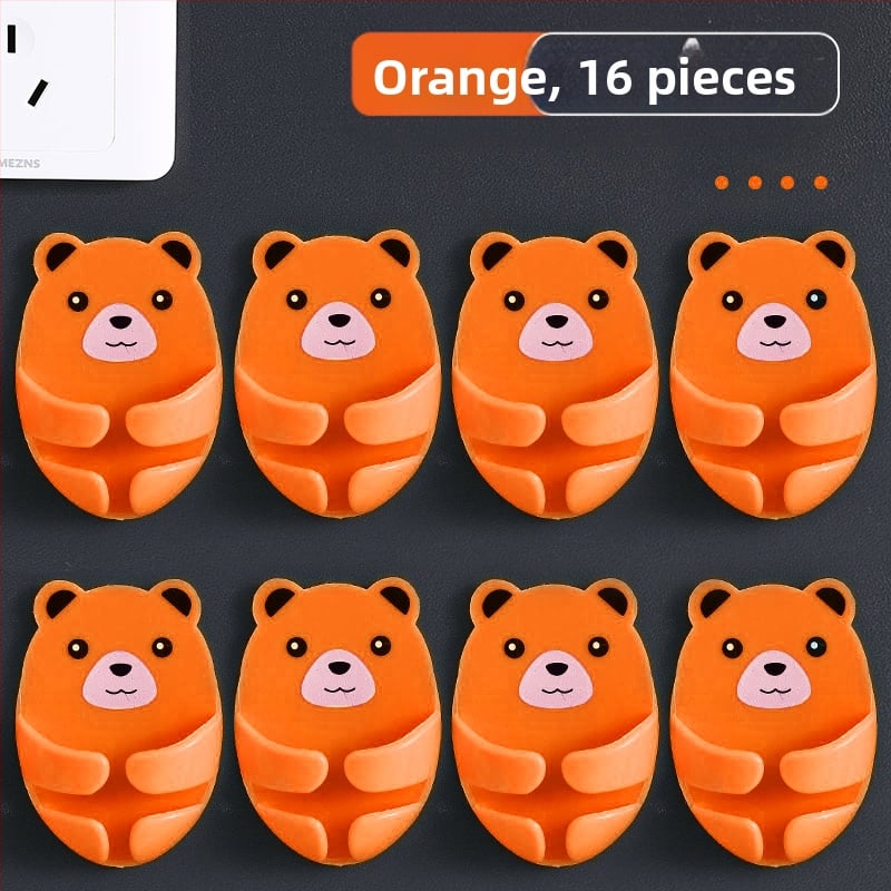 Cuier multifuncțional pentru priză cu bandă adezivă, organizator de cabluri pentru bucătărie, montaj fără găuri