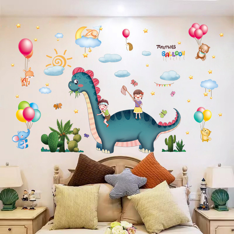 Sienas uzlīme bērnu istabai — karikatūras motīvs, PVC materiāls, ūdensizturīgs, 1 gab., plakans dizains