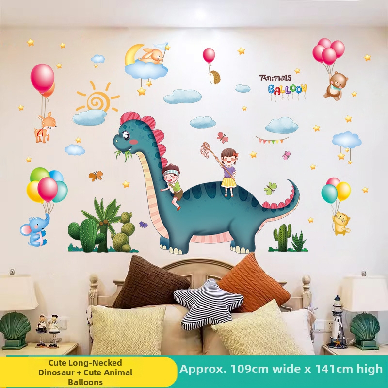 Sienas uzlīme bērnu istabai — karikatūras motīvs, PVC materiāls, ūdensizturīgs, 1 gab., plakans dizains