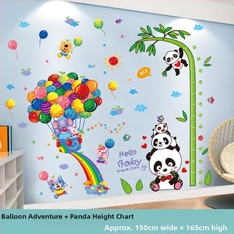 Sienas uzlīme bērnu istabai — karikatūras motīvs, PVC materiāls, ūdensizturīgs, 1 gab., plakans dizains