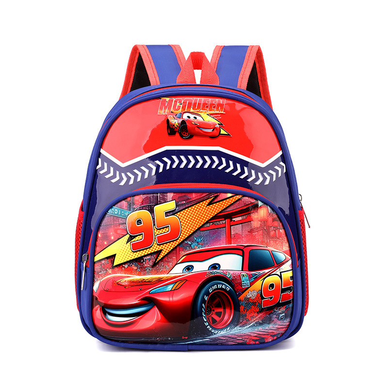 Детска раница за училище с анимиран карикатурен принт, Oxford плат, дишаща и ултра лека, полиестерна подплата, извита презрамка