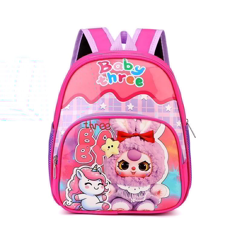 Детска раница за училище с анимиран карикатурен принт, Oxford плат, дишаща и ултра лека, полиестерна подплата, извита презрамка