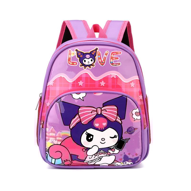 Детска раница за училище с анимиран карикатурен принт, Oxford плат, дишаща и ултра лека, полиестерна подплата, извита презрамка