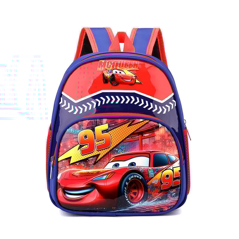 Детска раница за училище с анимиран карикатурен принт, Oxford плат, дишаща и ултра лека, полиестерна подплата, извита презрамка