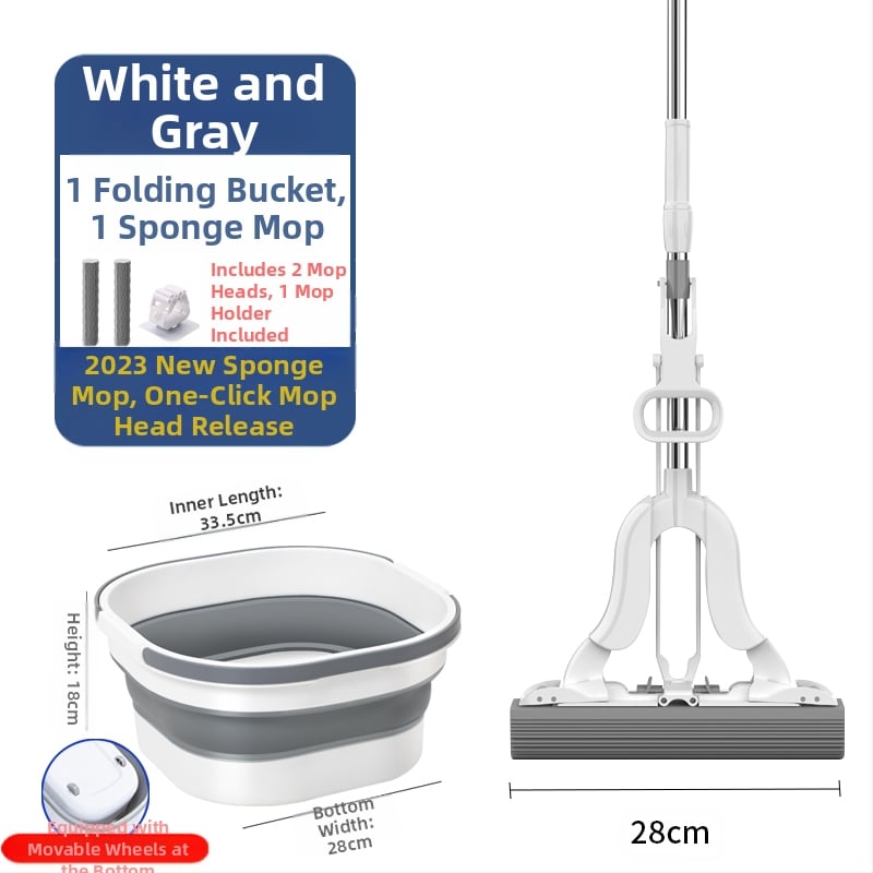 Сгъваема правоъгълна кофа за моп, пластмасова, марка Other, не е внесена, друго време на пускане на пазара