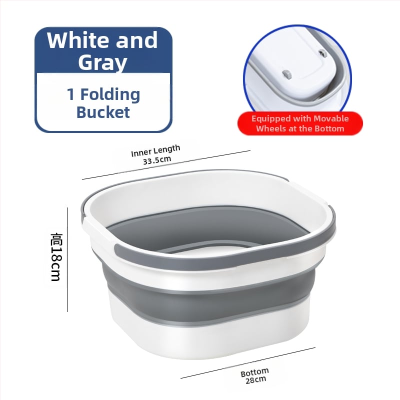 Сгъваема правоъгълна кофа за моп, пластмасова, марка Other, не е внесена, друго време на пускане на пазара