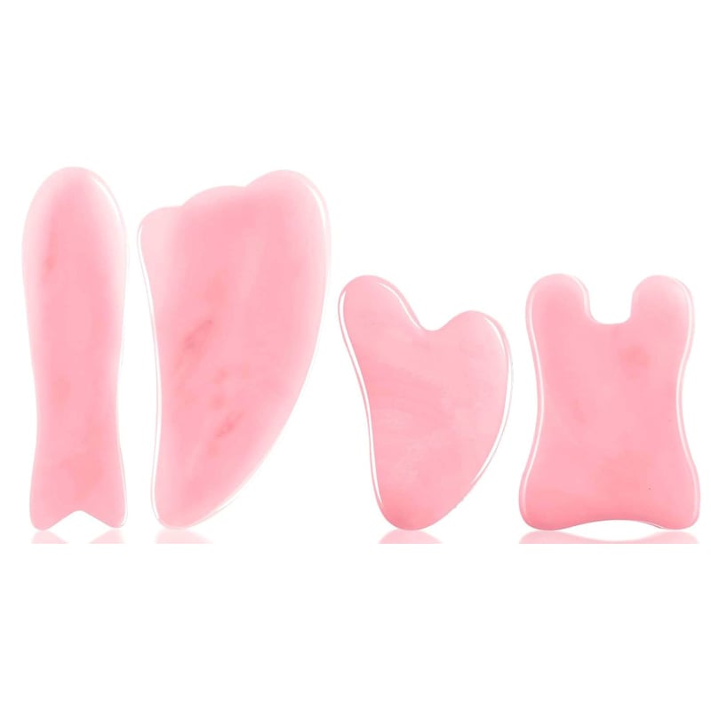 Сърцевидна дъска за лицев масаж от естествен кварц, полирана повърхност, персонализиране