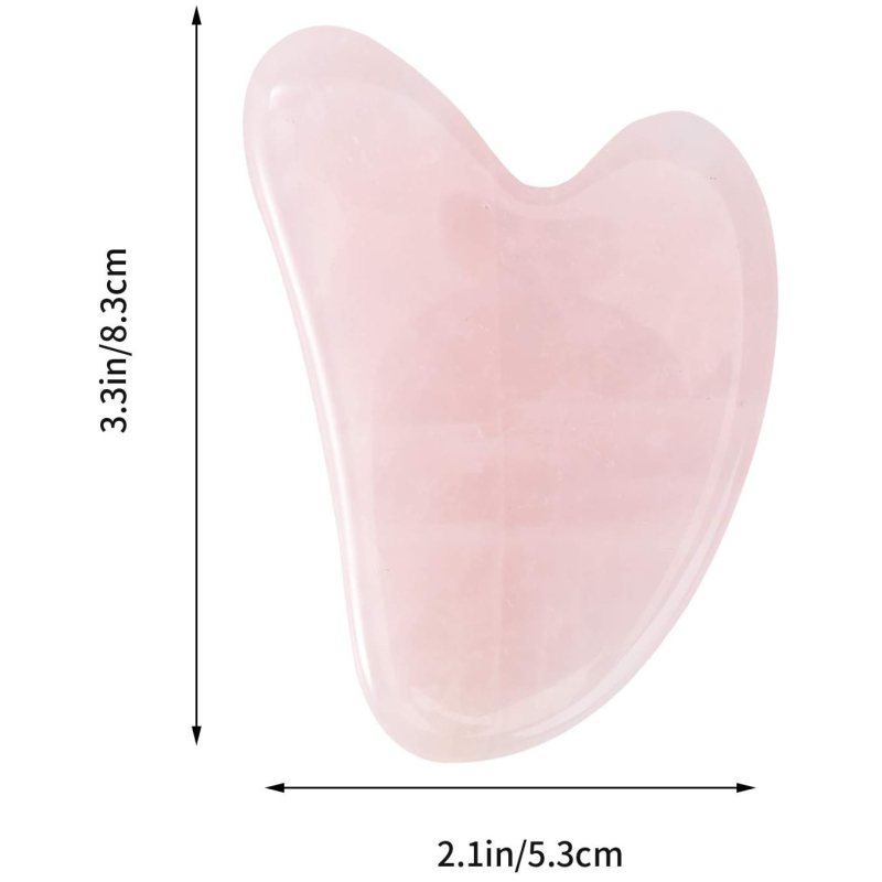 Сърцевидна дъска за лицев масаж от естествен кварц, полирана повърхност, персонализиране