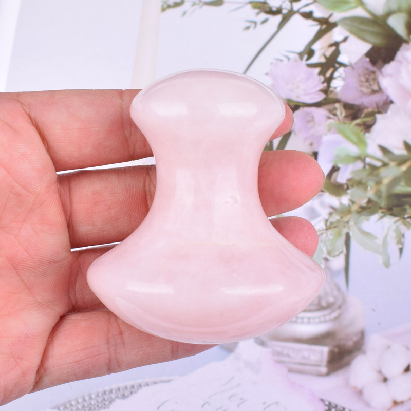 Сърцевидна дъска за лицев масаж от естествен кварц, полирана повърхност, персонализиране