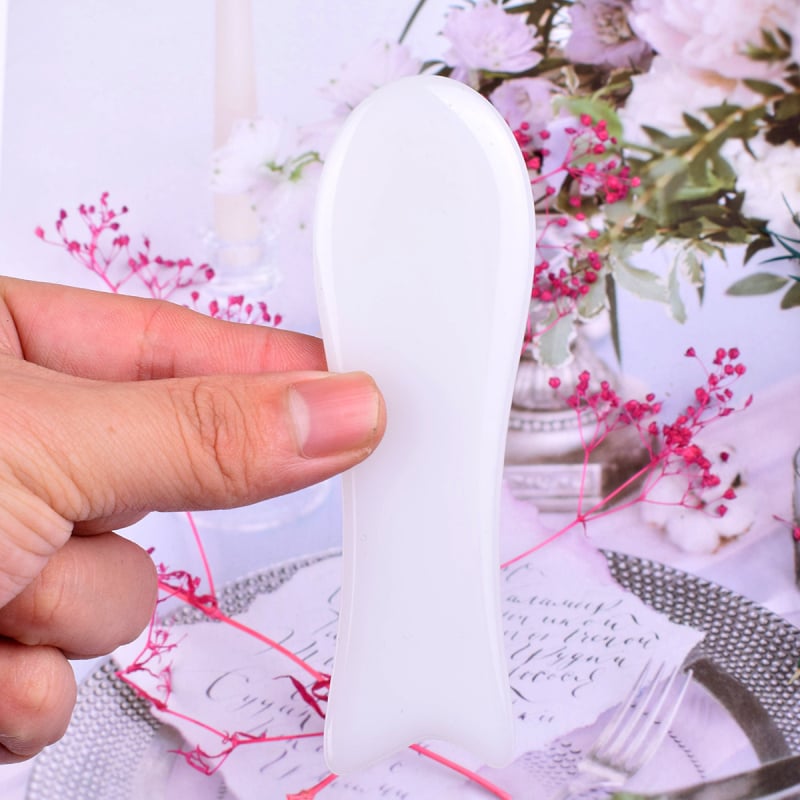 Сърцевидна дъска за лицев масаж от естествен кварц, полирана повърхност, персонализиране