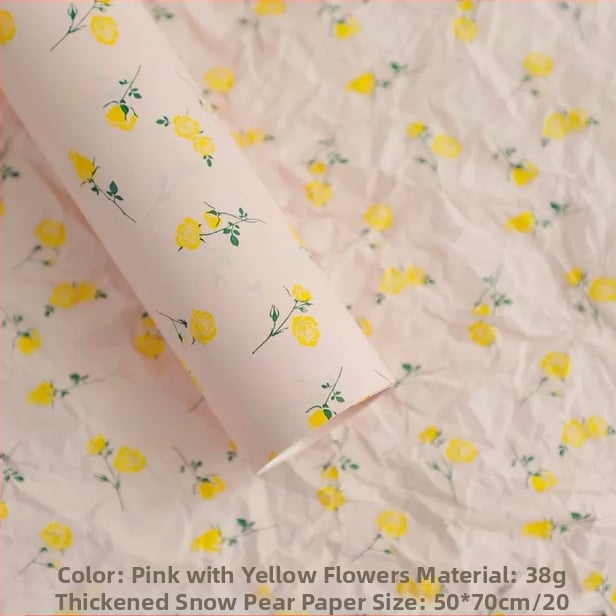 Εσωτερική επένδυση Pear Paper με φλοράλ μοτίβο – χειροποίητο χαρτί, βάσιμο χαρτί δώρων, Αρ. είδους F78MSSJJM8T7SM