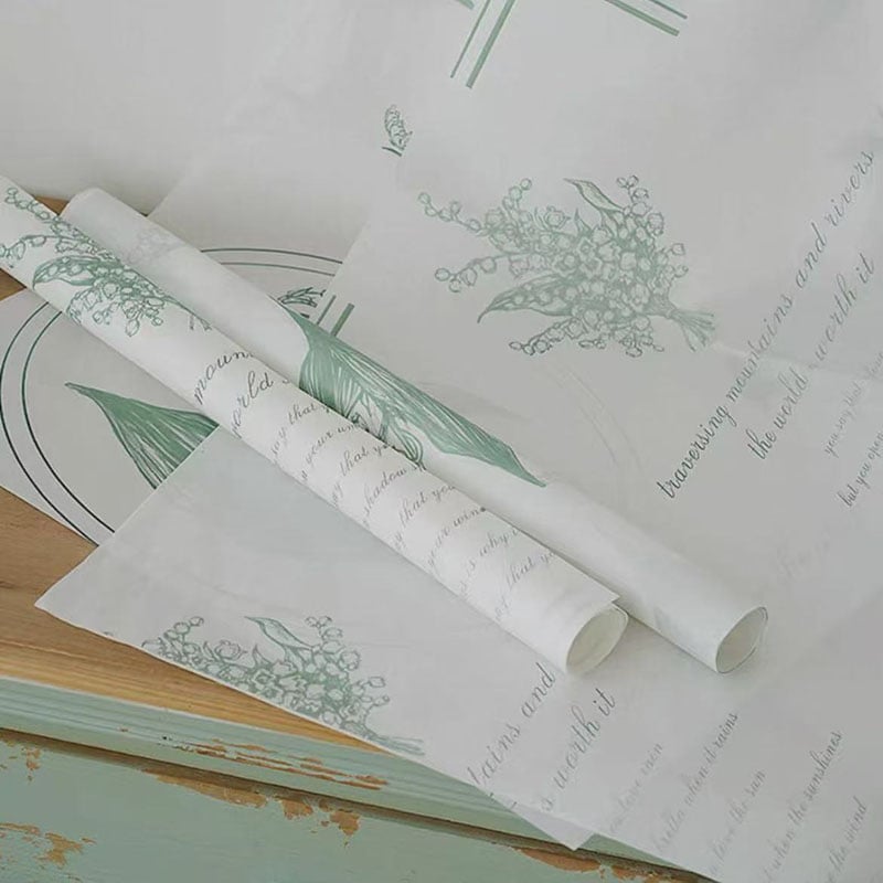 Εσωτερική επένδυση Pear Paper με φλοράλ μοτίβο – χειροποίητο χαρτί, βάσιμο χαρτί δώρων, Αρ. είδους F78MSSJJM8T7SM