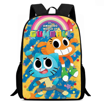 Rucsac școlar pentru copii din Oxford, respirabil, rezistent la uzură și la șocuri, cu reducere a încărcării; model anime desen animat, stil copilăresc drăguț; spate cu curbă fiziologică; căptușeală poliester