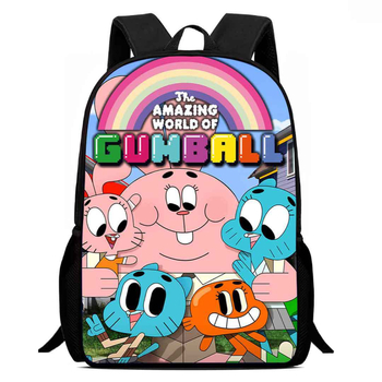 Rucsac școlar pentru copii din Oxford, respirabil, rezistent la uzură și la șocuri, cu reducere a încărcării; model anime desen animat, stil copilăresc drăguț; spate cu curbă fiziologică; căptușeală poliester