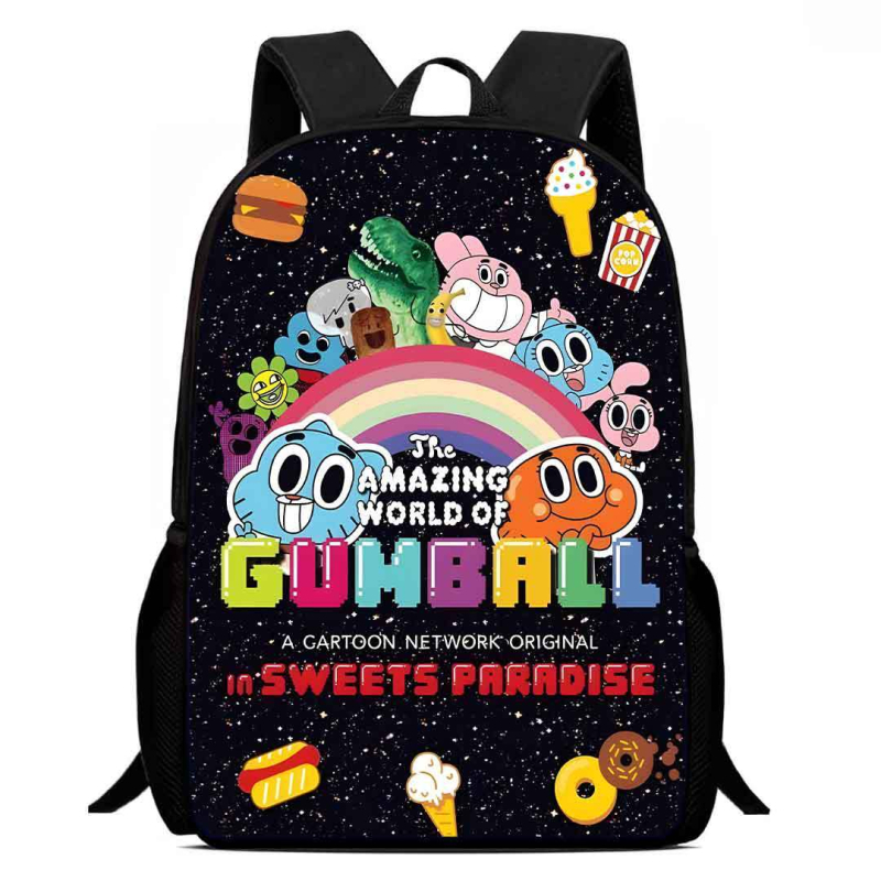 Rucsac școlar pentru copii din Oxford, respirabil, rezistent la uzură și la șocuri, cu reducere a încărcării; model anime desen animat, stil copilăresc drăguț; spate cu curbă fiziologică; căptușeală poliester