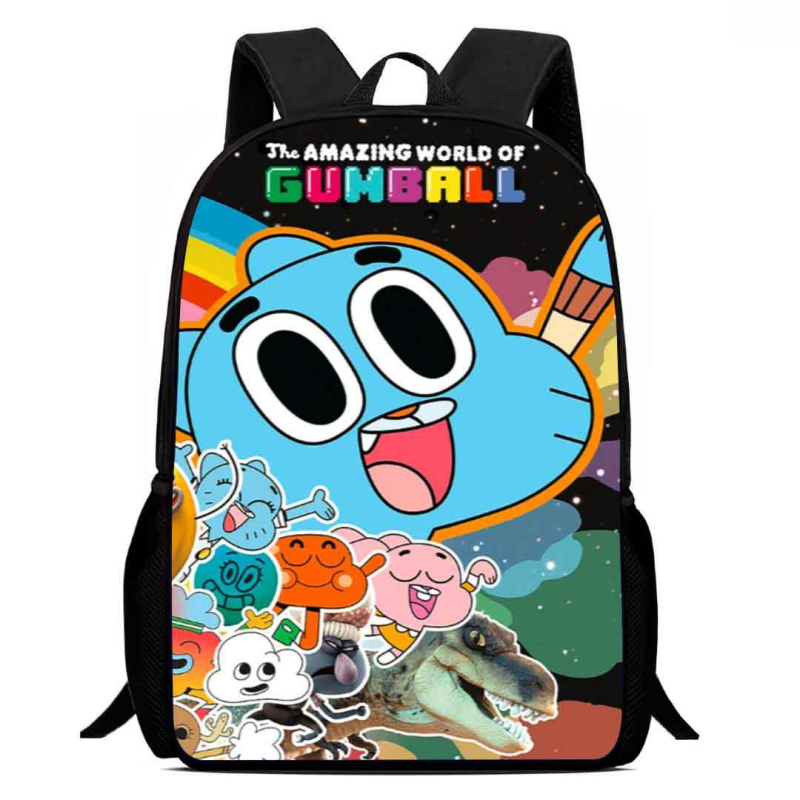 Rucsac școlar pentru copii din Oxford, respirabil, rezistent la uzură și la șocuri, cu reducere a încărcării; model anime desen animat, stil copilăresc drăguț; spate cu curbă fiziologică; căptușeală poliester