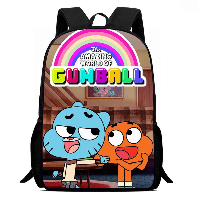 Rucsac școlar pentru copii din Oxford, respirabil, rezistent la uzură și la șocuri, cu reducere a încărcării; model anime desen animat, stil copilăresc drăguț; spate cu curbă fiziologică; căptușeală poliester