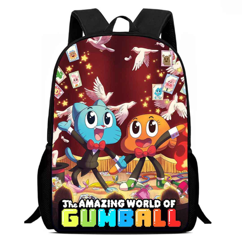 Rucsac școlar pentru copii din Oxford, respirabil, rezistent la uzură și la șocuri, cu reducere a încărcării; model anime desen animat, stil copilăresc drăguț; spate cu curbă fiziologică; căptușeală poliester