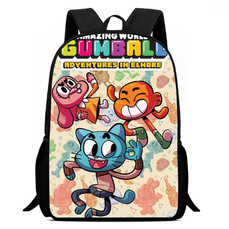 Rucsac școlar pentru copii din Oxford, respirabil, rezistent la uzură și la șocuri, cu reducere a încărcării; model anime desen animat, stil copilăresc drăguț; spate cu curbă fiziologică; căptușeală poliester