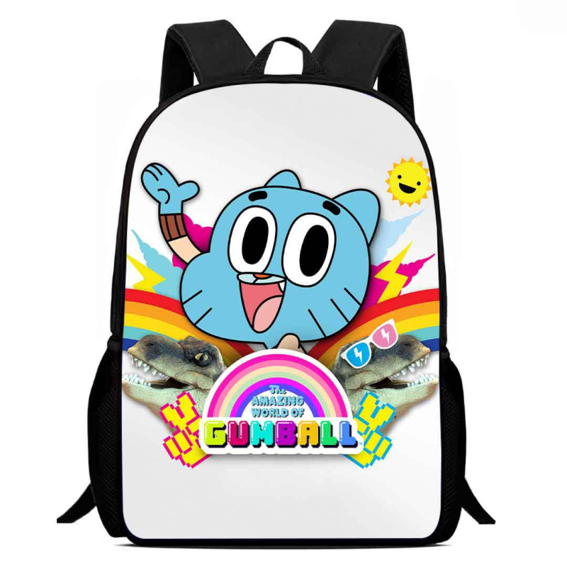 Rucsac școlar pentru copii din Oxford, respirabil, rezistent la uzură și la șocuri, cu reducere a încărcării; model anime desen animat, stil copilăresc drăguț; spate cu curbă fiziologică; căptușeală poliester