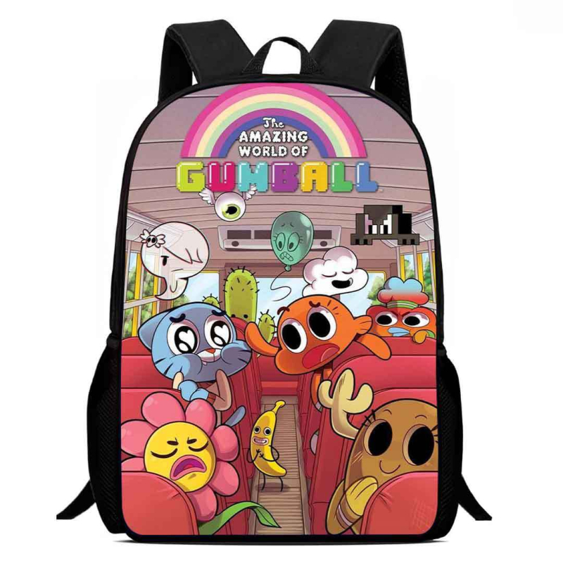 Rucsac școlar pentru copii din Oxford, respirabil, rezistent la uzură și la șocuri, cu reducere a încărcării; model anime desen animat, stil copilăresc drăguț; spate cu curbă fiziologică; căptușeală poliester