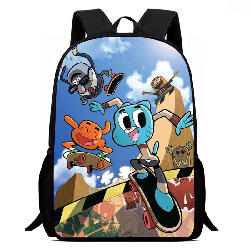 Rucsac școlar pentru copii din Oxford, respirabil, rezistent la uzură și la șocuri, cu reducere a încărcării; model anime desen animat, stil copilăresc drăguț; spate cu curbă fiziologică; căptușeală poliester
