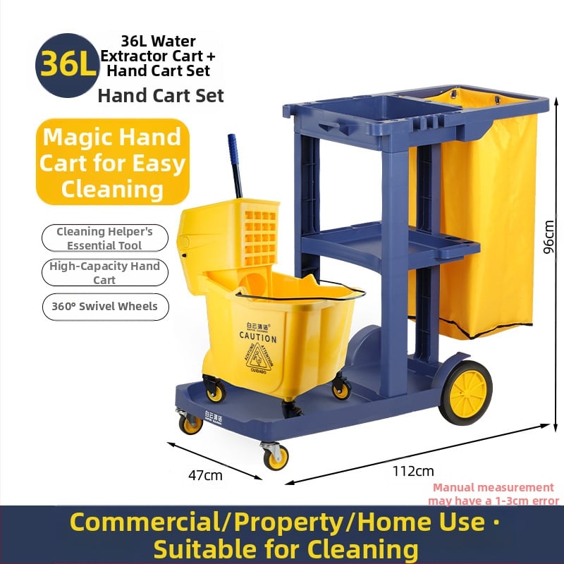 Кофа за моп с въртящ се изцеждащ механизъм; памучна нишка за моп; пластмасова пръчка за моп; изцеждане 80–90%; товароподемност под 10 кг