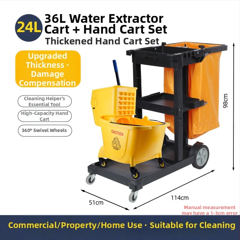 Кофа за моп с въртящ се изцеждащ механизъм; памучна нишка за моп; пластмасова пръчка за моп; изцеждане 80–90%; товароподемност под 10 кг